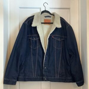 Levi’s Men’s Denim Trucker Jacket Sherpa 3XL Pristine